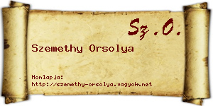 Szemethy Orsolya névjegykártya
